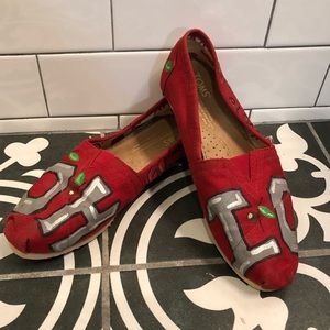 Custom painted Ohio State Buckeyes Toms